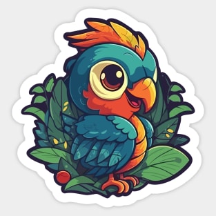 Happy parrot Sticker